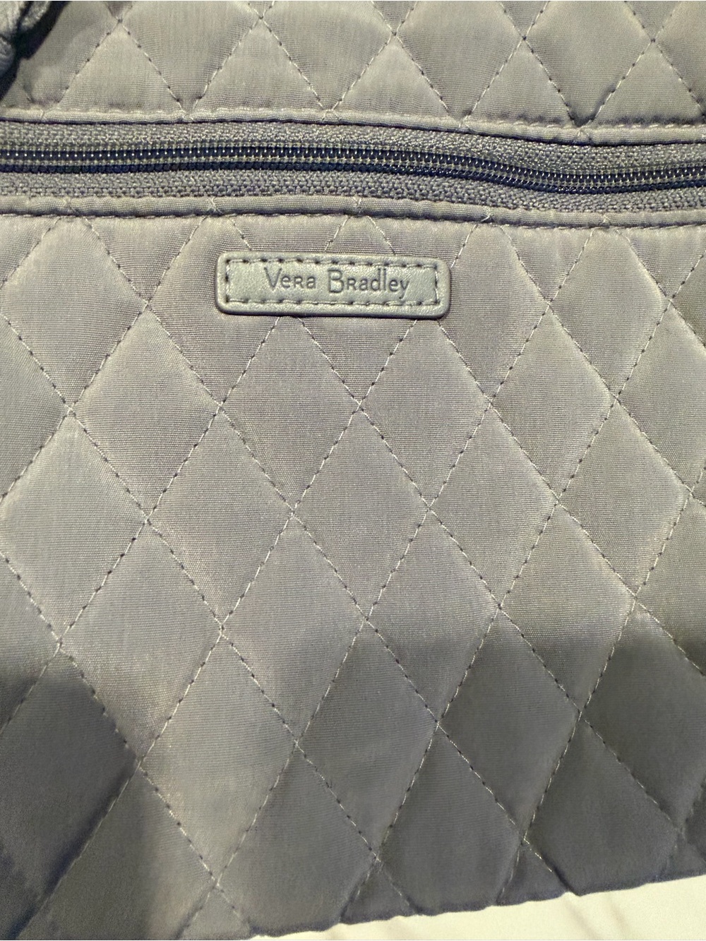 Vera Bradley Carbon Gray Quilted Microfiber Belt Bag Fanny Pack Crossbody Waist